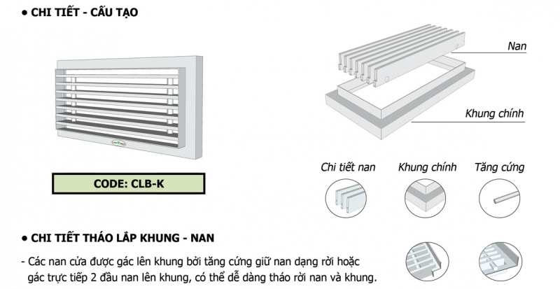 CỬA GIÓ DẤU KHUNG