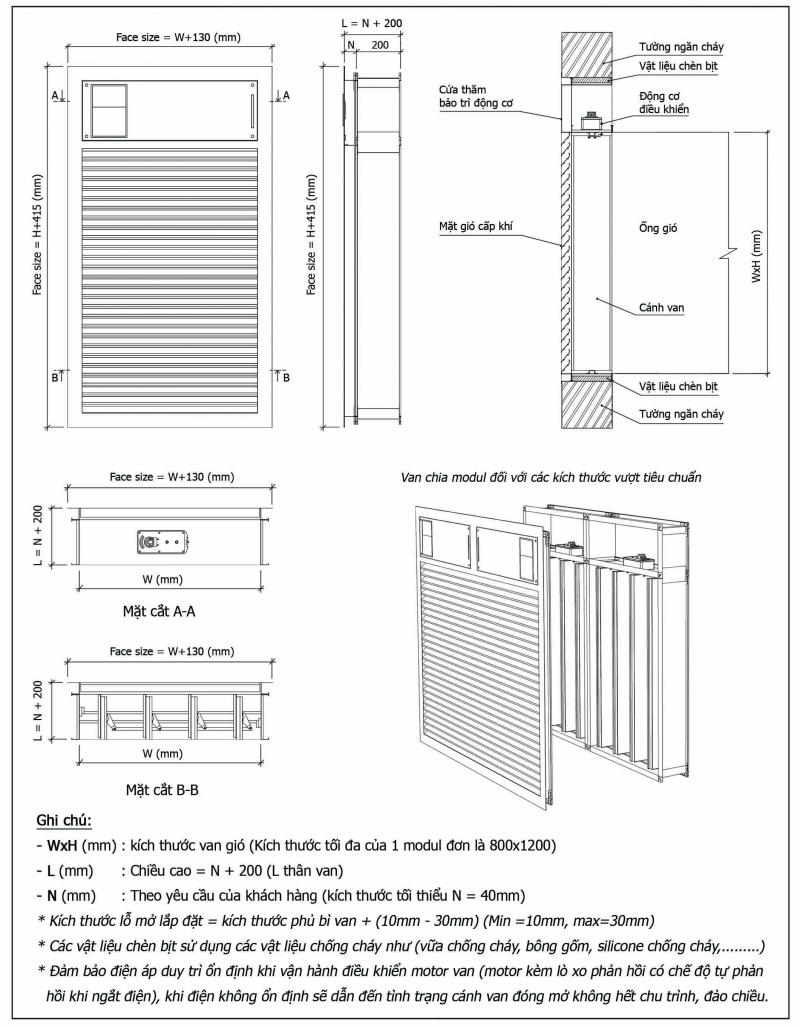 VAN BÙ ÁP, CHỐNG TỤ KHÓI
