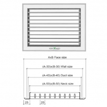 MIỆNG GIÓ 1 LỚP NAN BD (CỐ ĐỊNH)