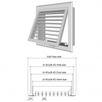 MIỆNG GIÓ 1 LỚP NAN BD THÁO LẮP (BẢN LỀ)